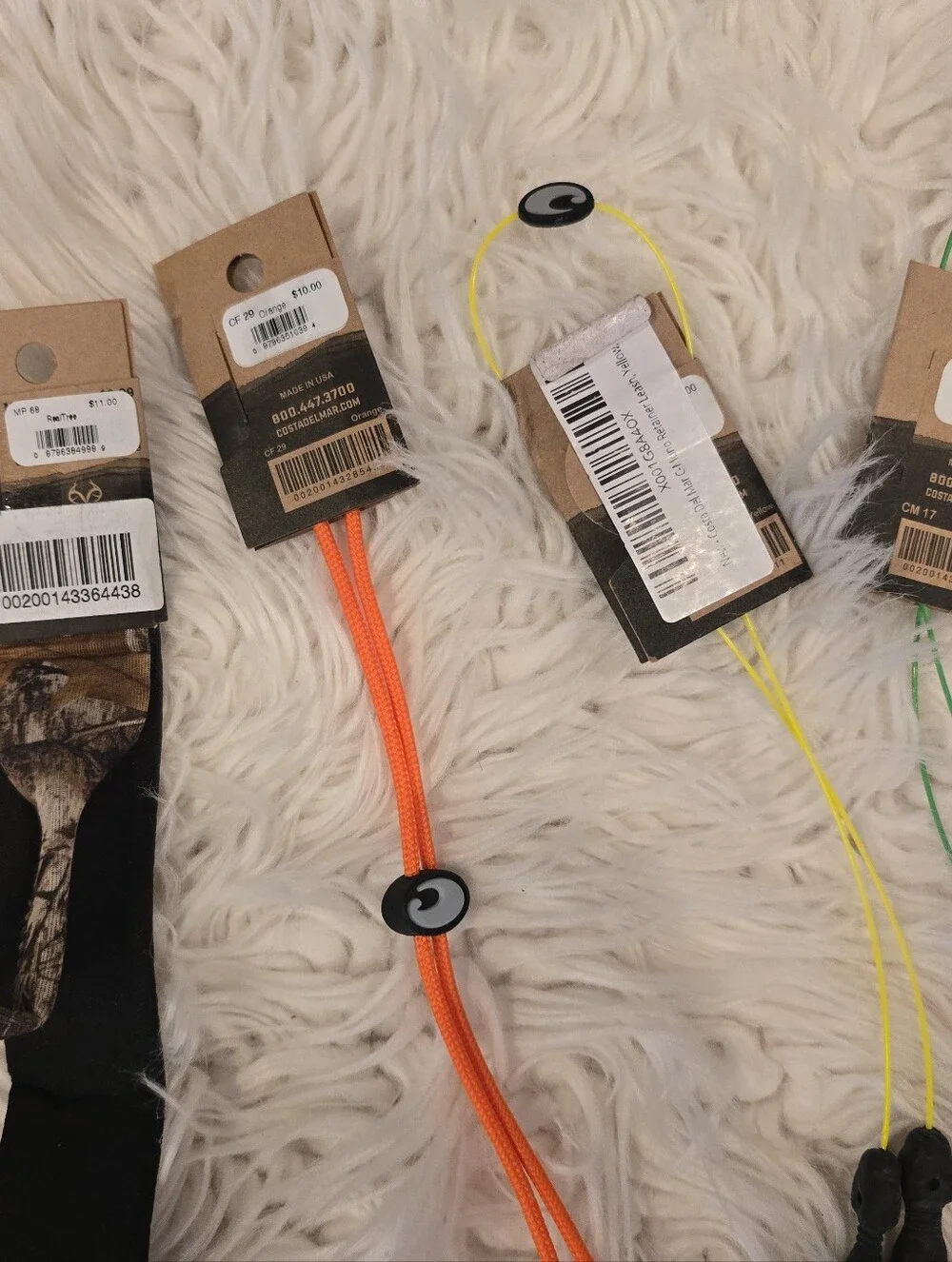 Costa Retainer & Cord Set in Orange, Yellow, Green, Camo